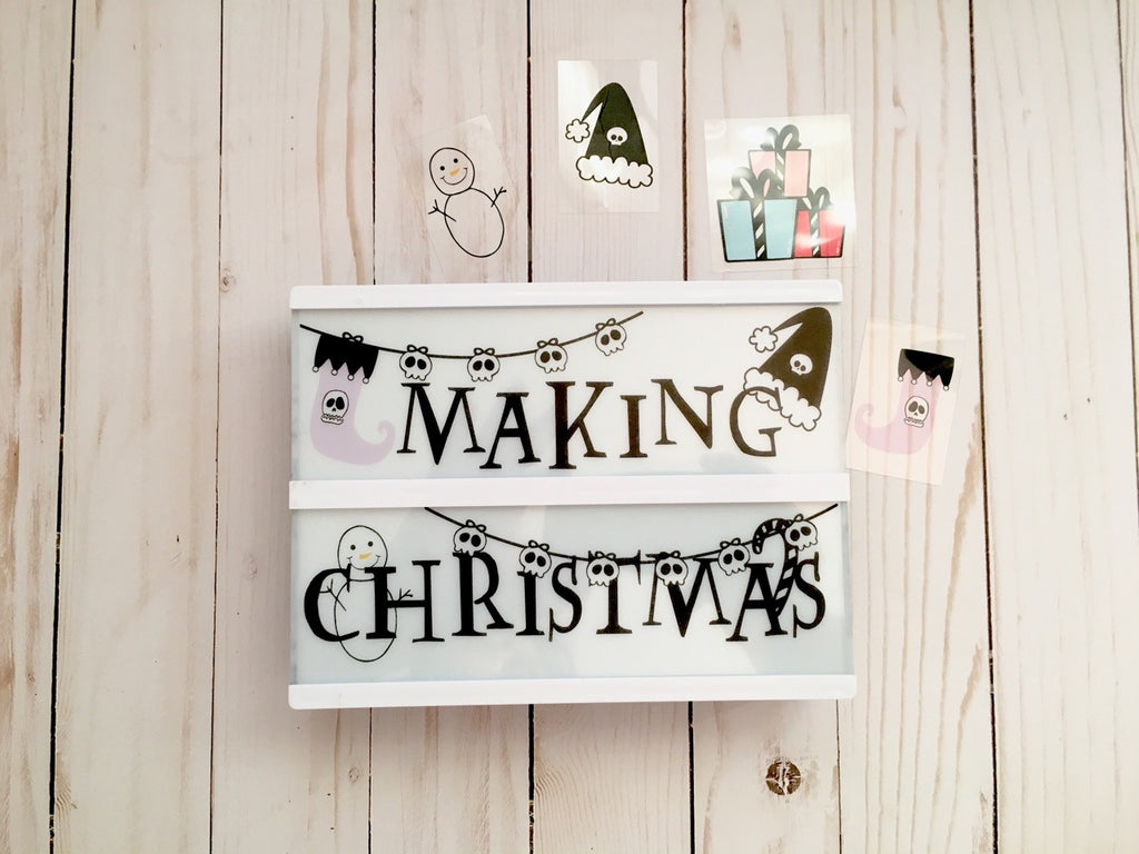 Creepy Xmas Lightbox and Project Life Spread by Amador