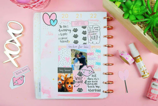 Love Bites Planner Spread by Sandra Spitaleri | Guest Designer