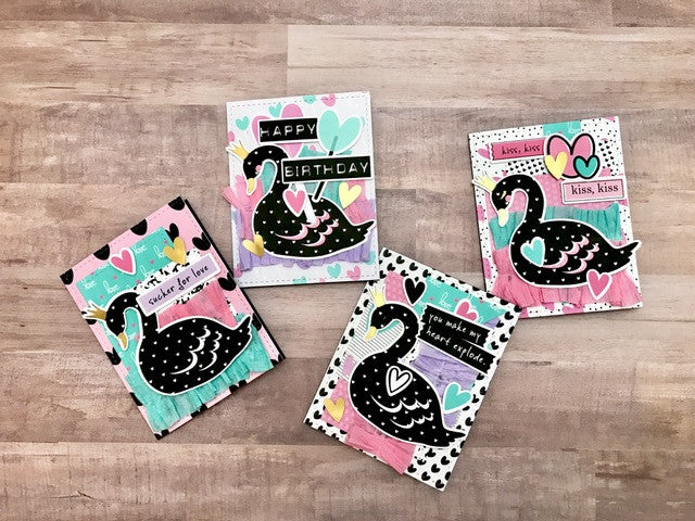 Swan Cards Made By Amador