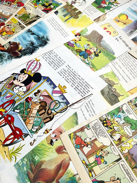 Vintage Disney Mixed Book Pages