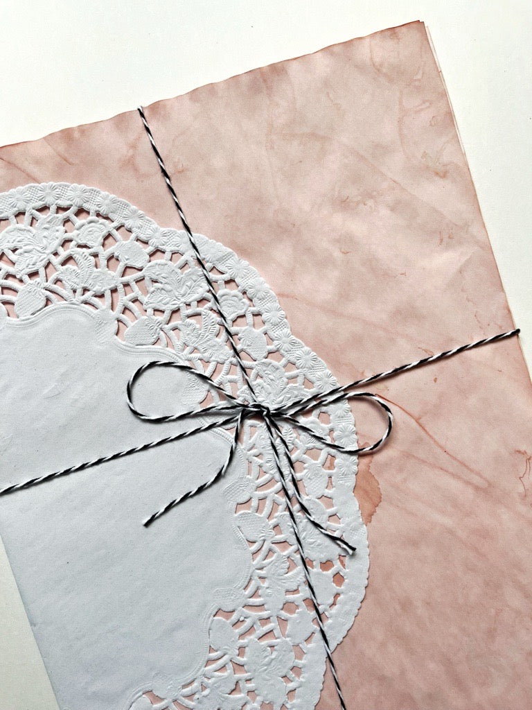Avocado Dyed Paper Pack: Dark to Light Pink Variations