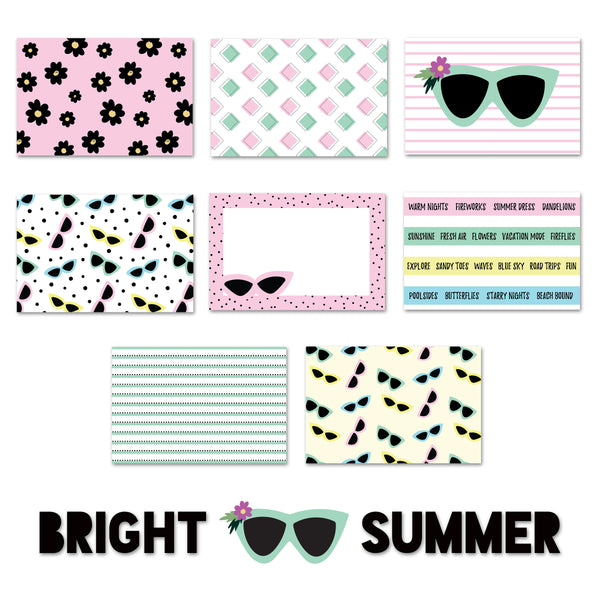 Bright Summer- Journaling Cards + Elements