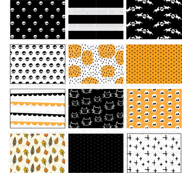 October Nights Printable Scrapbook Collection, October Daily. Papercakes by Serena Bee