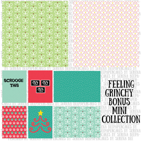 feeling grinchy bonus mini collection. papercakes by serena bee