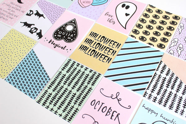 Spooky Pastel Printable Scrapbook Collection, October Daily. Papercakes by Serena Bee