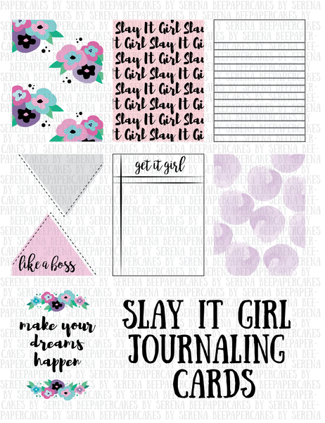 Slay It Girl Journaling Cards- 3x4 & 4x6