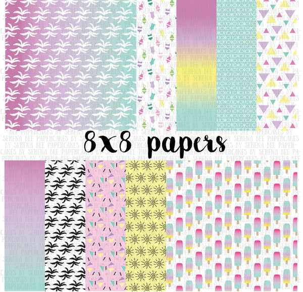 Summer Babe 8x8 Papers