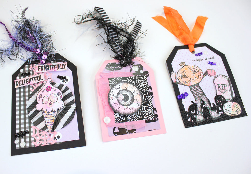 Watercolor Halloween Tags by Serena Bee