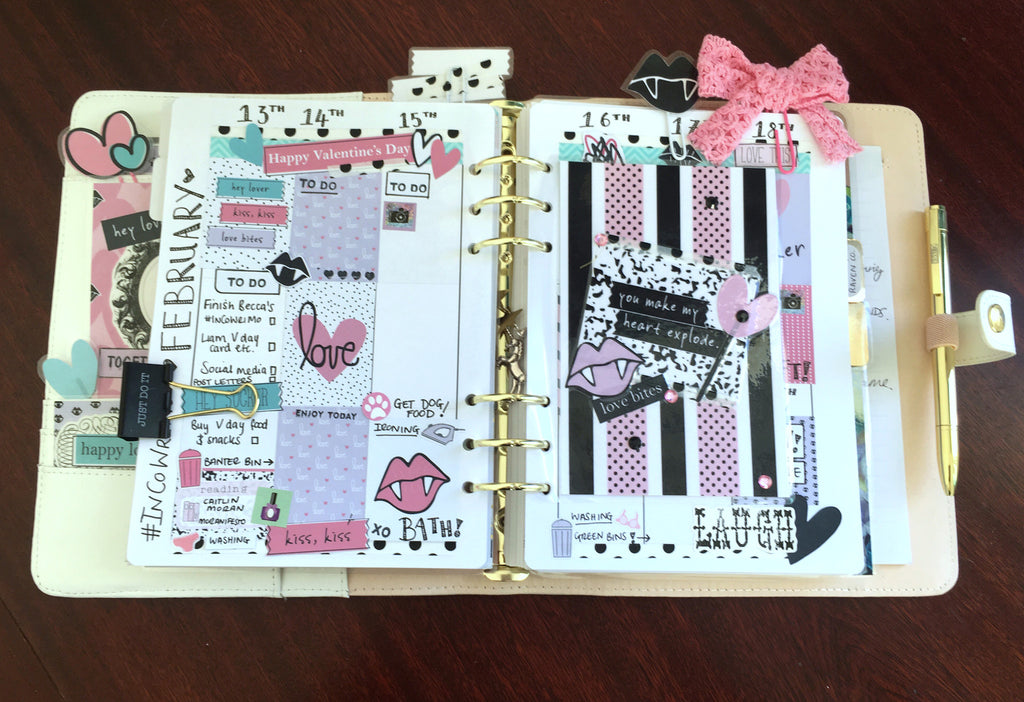 Plan with me: Weekly Planner Spread Ft. Love Bites By Ashleigh