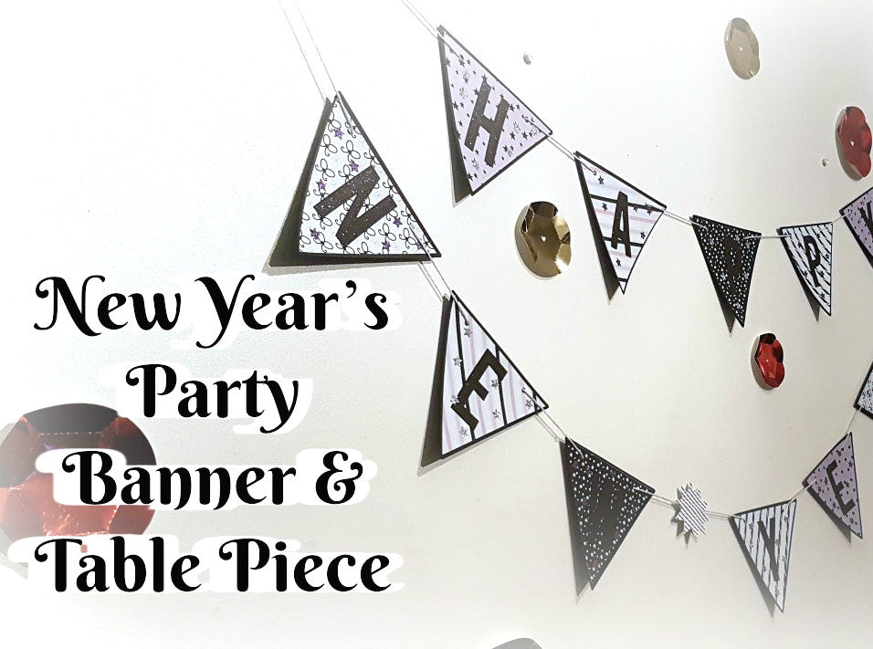 New Year’s Party Banner & Table Piece By Rachel