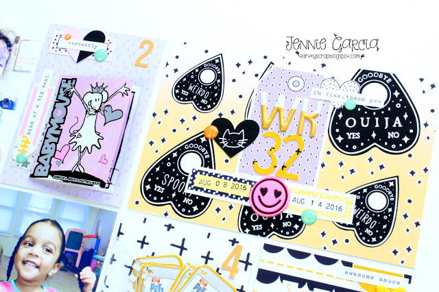 Project Life Spread by Jennie Garcia! Spooky Pastel and October Nights Collections