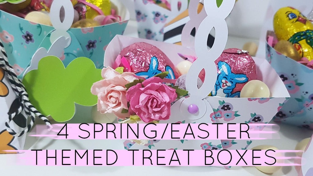 4 Spring/Easter Themed Treat Boxes By Rachel