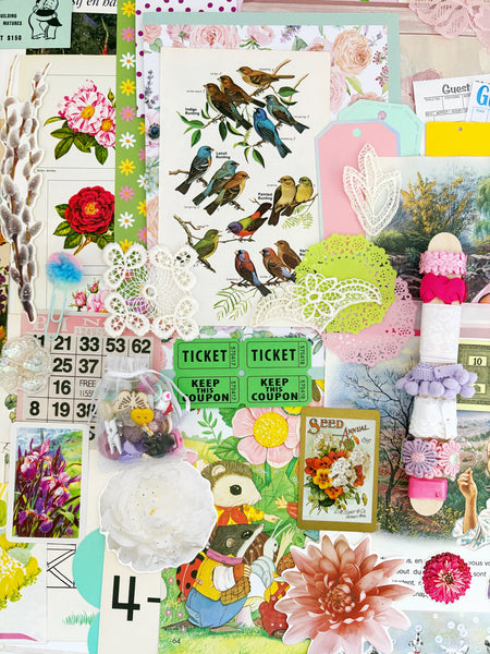 🌷 Whimsical Spring Junk journal Kit