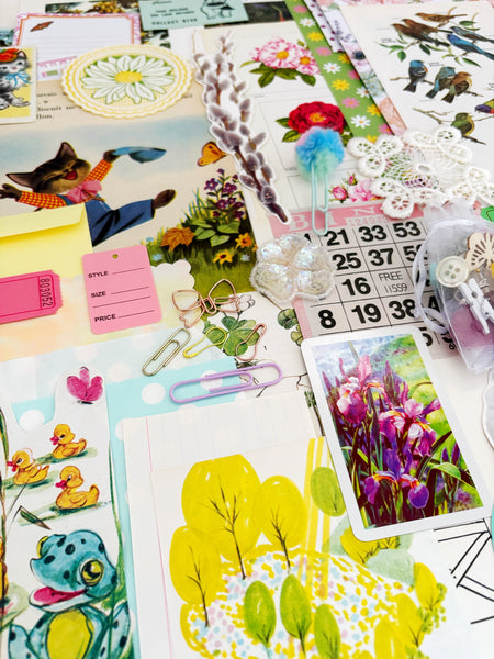 🌷 Whimsical Spring Junk journal Kit