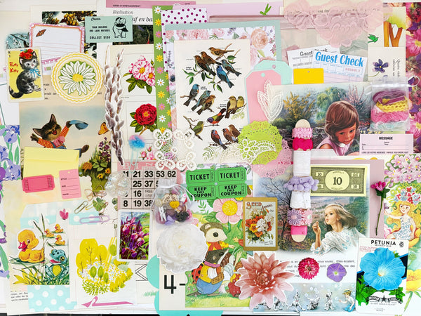 🌷 Whimsical Spring Junk journal Kit