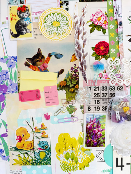 🌷 Whimsical Spring Junk journal Kit