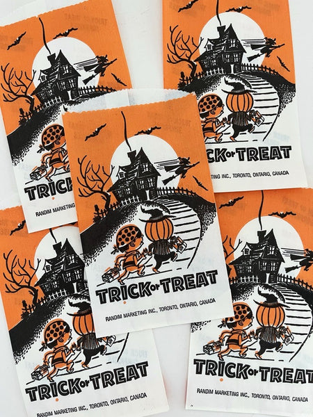 Vintage NOS Halloween Paper Treat Bags