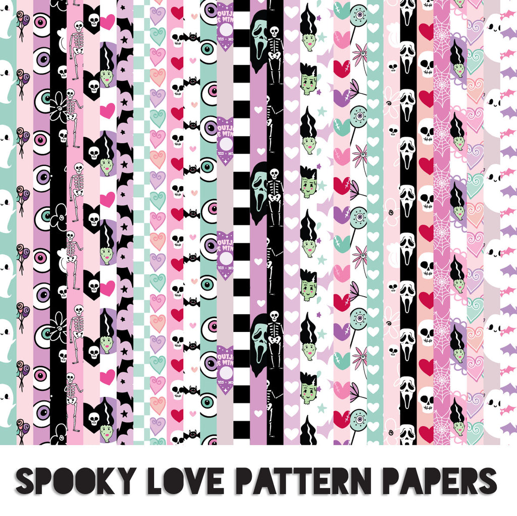Spooky Love Pattern Papers