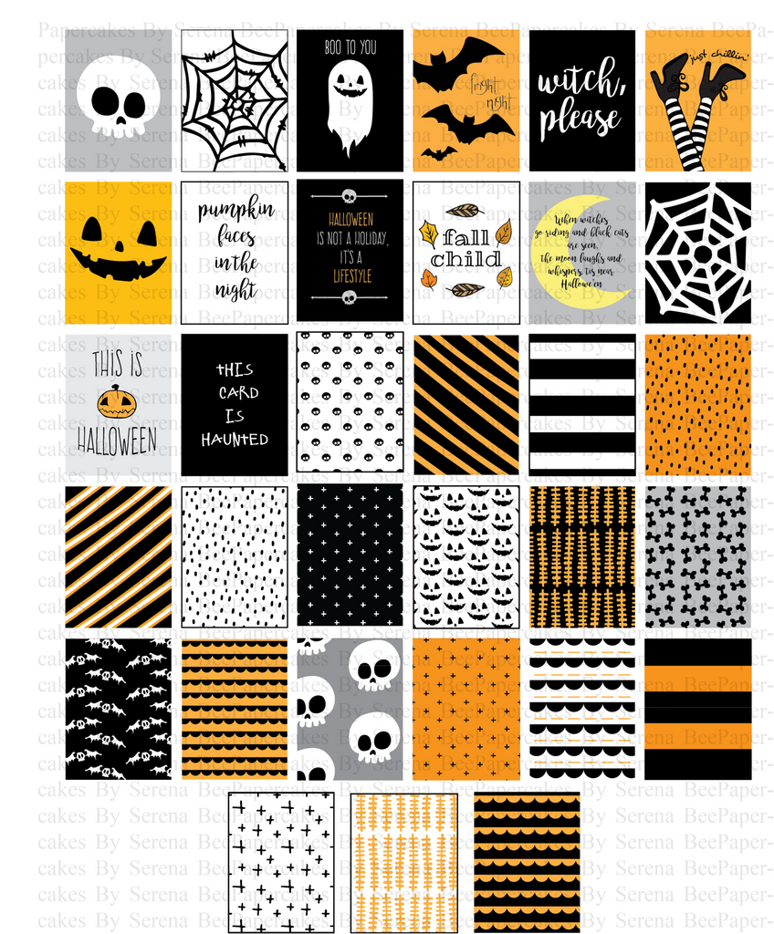 October Nights Printable Scrapbook Collection, October Daily. Papercakes by Serena Bee