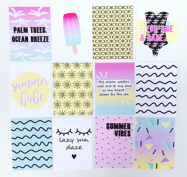 Summer Babe Journaling Cards