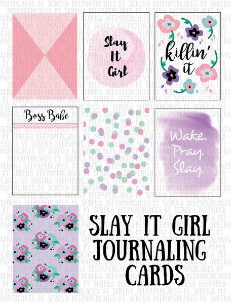 Slay It Girl Journaling Cards- 3x4 & 4x6